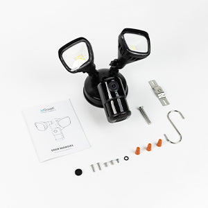 ieGeek Floodlight Camera Outdoor, 2K Wired Home Smart Security Cameras, 2.4G WiFi Flood Light Camera with Motion Sensor