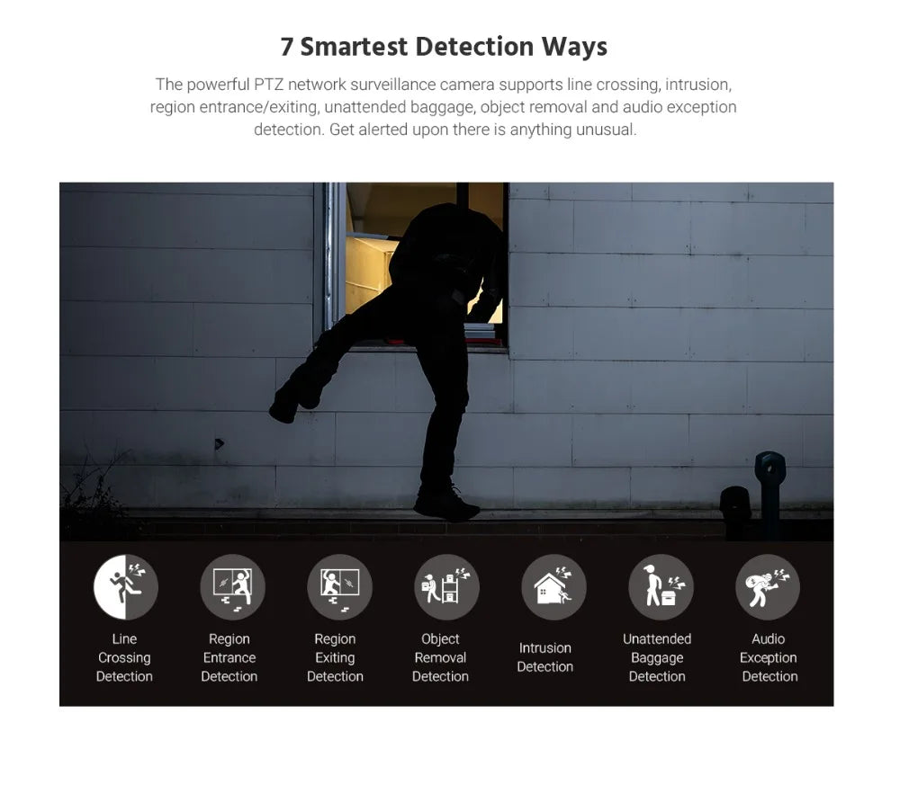 ANNKE 4MP PTZ IP Camera With 4X Optical Zoom AI Detection
