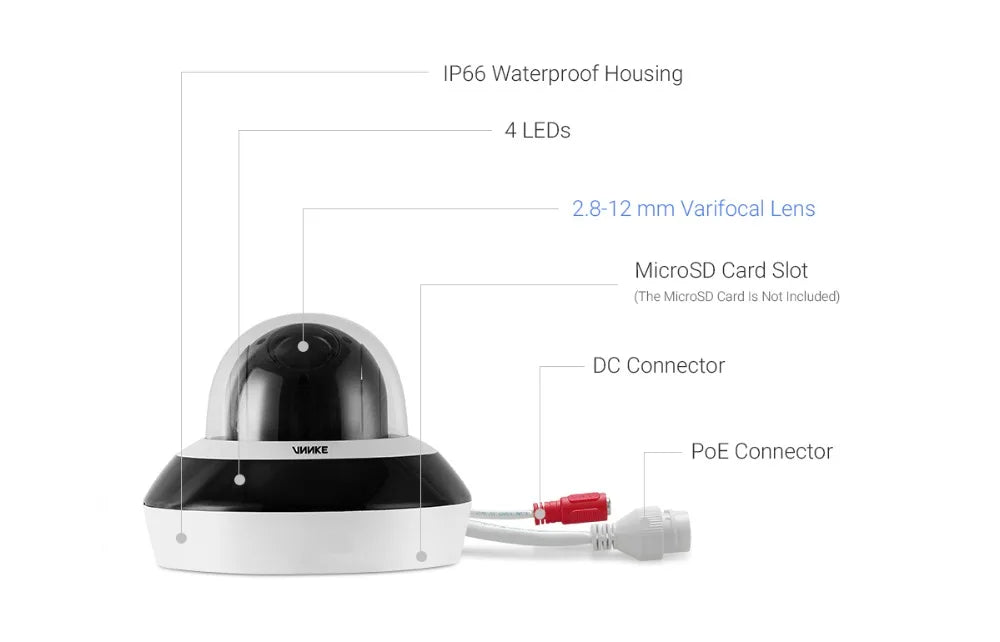 ANNKE 4MP PTZ IP Camera With 4X Optical Zoom AI Detection