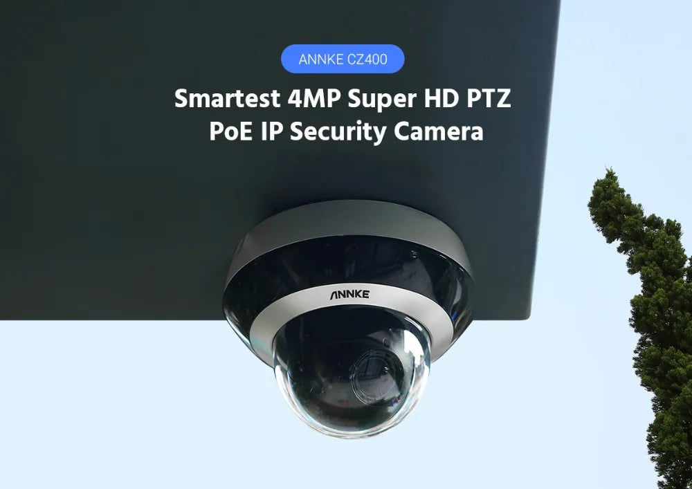 ANNKE 4MP PTZ IP Camera With 4X Optical Zoom AI Detection