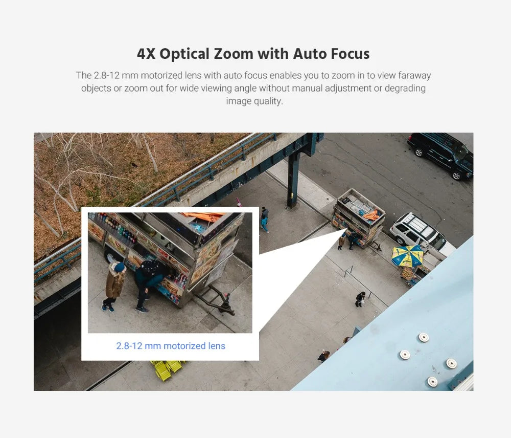 ANNKE 4MP PTZ IP Camera With 4X Optical Zoom AI Detection
