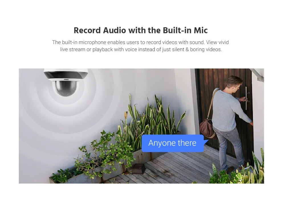 ANNKE 4MP PTZ IP Camera With 4X Optical Zoom AI Detection