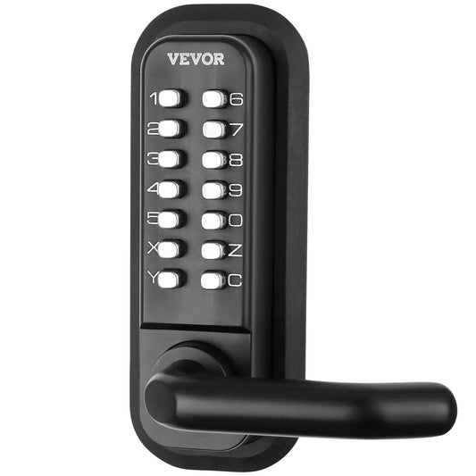 Mechanical Keyless Entry Door Lock, 14 Digit Keypad, Embedded Outdoor Gate Door Locks Set with Keypad and Handle, Water-proof Z