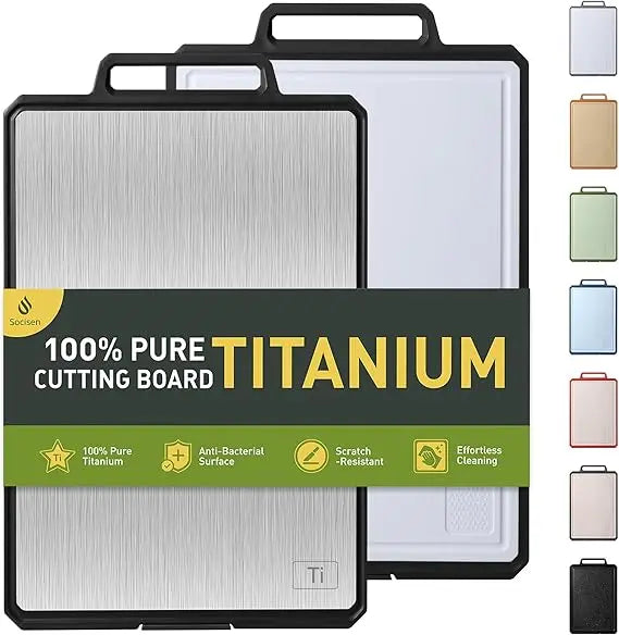 Titanium Cutting Boards for Kitchen Non Toxic Chopping Board with Handle