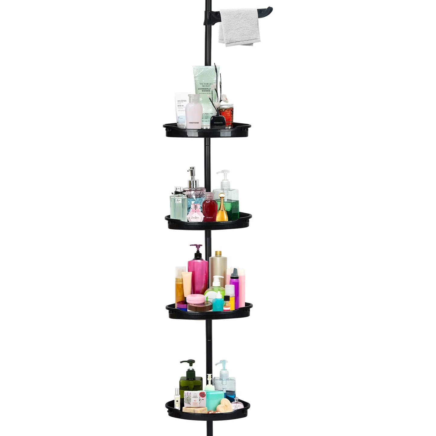 Four Tier Telescopic Corner Shower Storage Rack Organizer