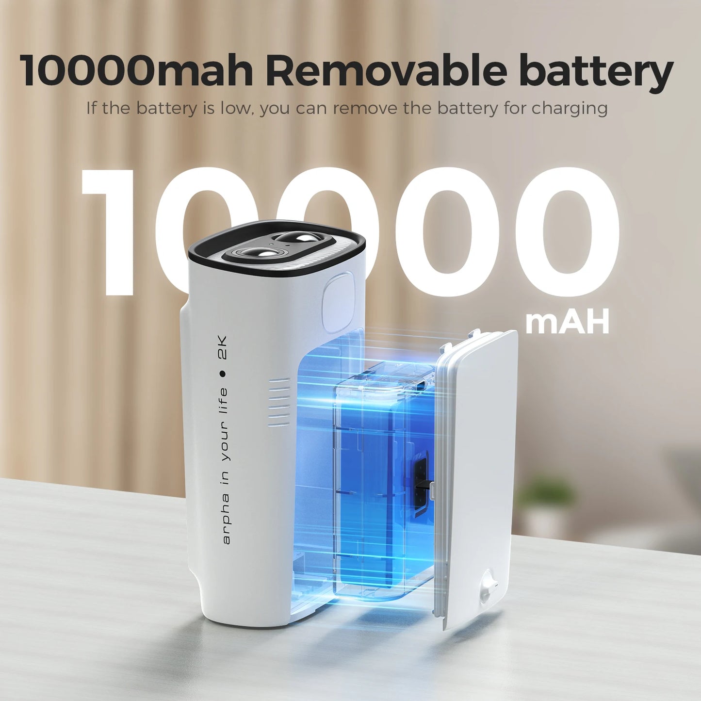 Arpha K06 SoloCam Outdoor Solar 2K WiFi Camera With PIR