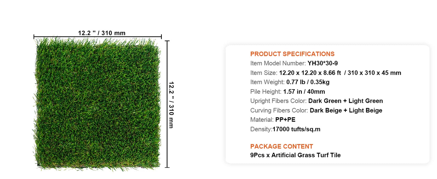 Artificial Grass Rug Outdoor Door Mat Drainage Holes Patio