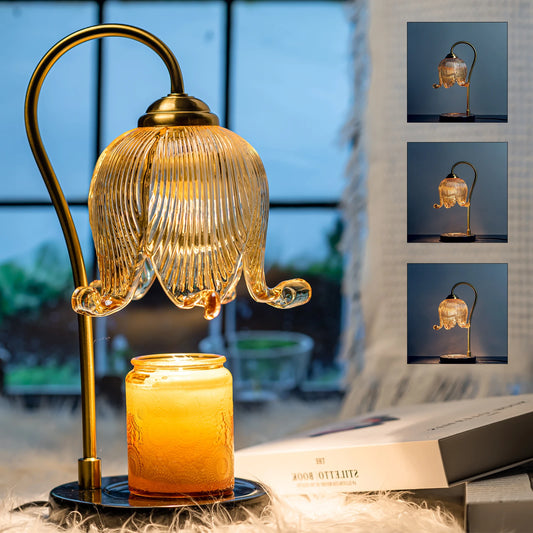 Tulip Flower Warm Candle Lamp French Retro Bedroom Night