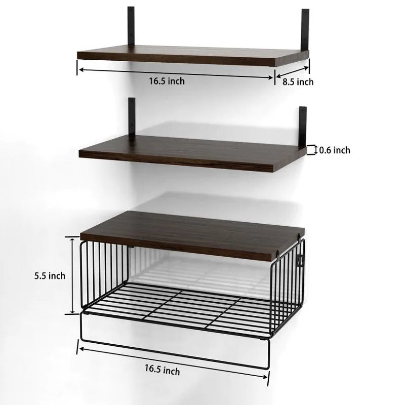 Wall Mounted Floating Shelves 3 Wood Bathroom Shelves Farmhouse Floating Shelf
