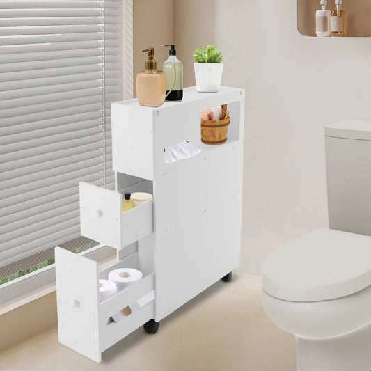 Bathroom Storage Cabinet, Narrow Floor Storage Cabinet, Storage Cabinet with Drawers