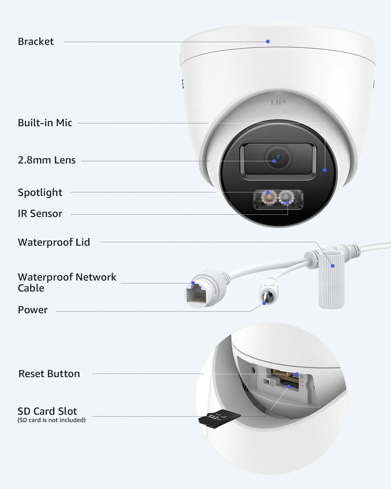 ANNKE 12MP 3K PoE IP67 Security Camera With Dual Light