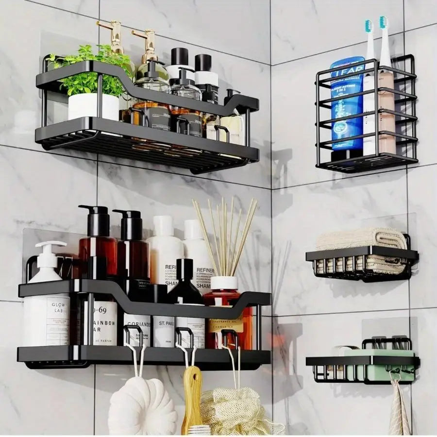Rustproof Stainless Steel Adhesive Shower Caddy No Drilling