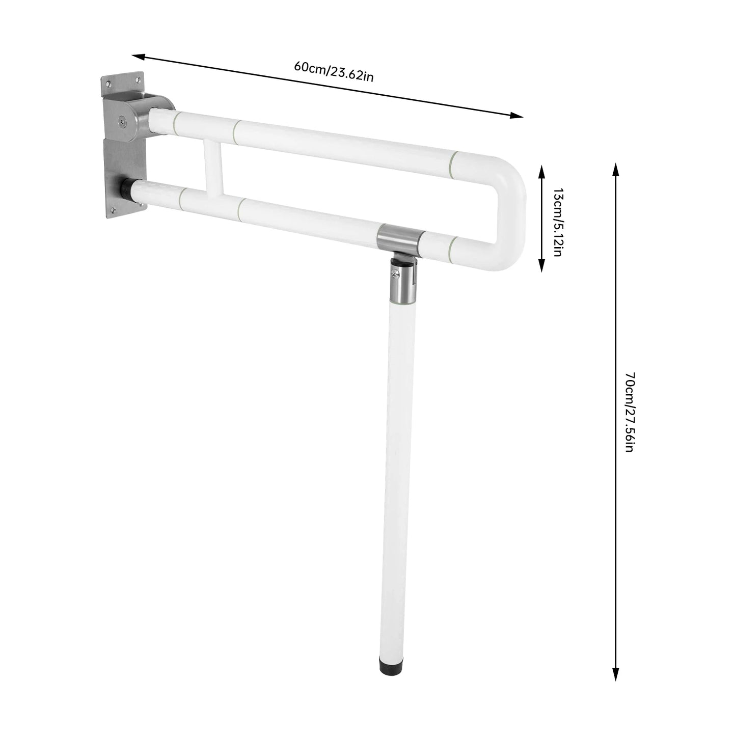 Foldable Wall Grab Bar for Toilet Support and Assistance