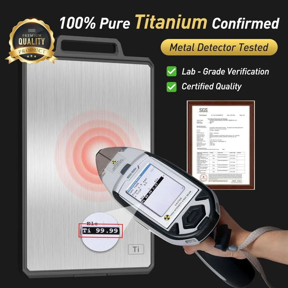 Titanium Cutting Boards for Kitchen Non Toxic Chopping Board with Handle