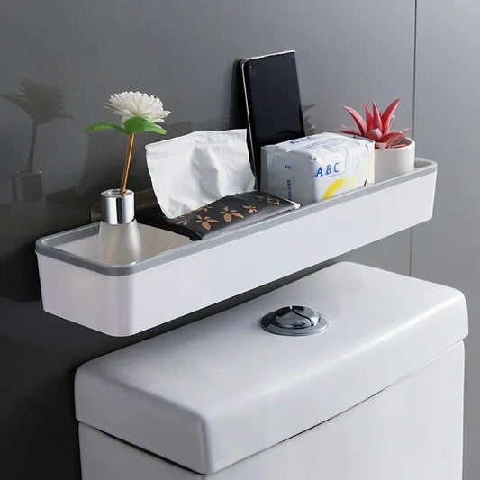 Wall Mounted Toilet Storage Cabinet Rack White Organizer