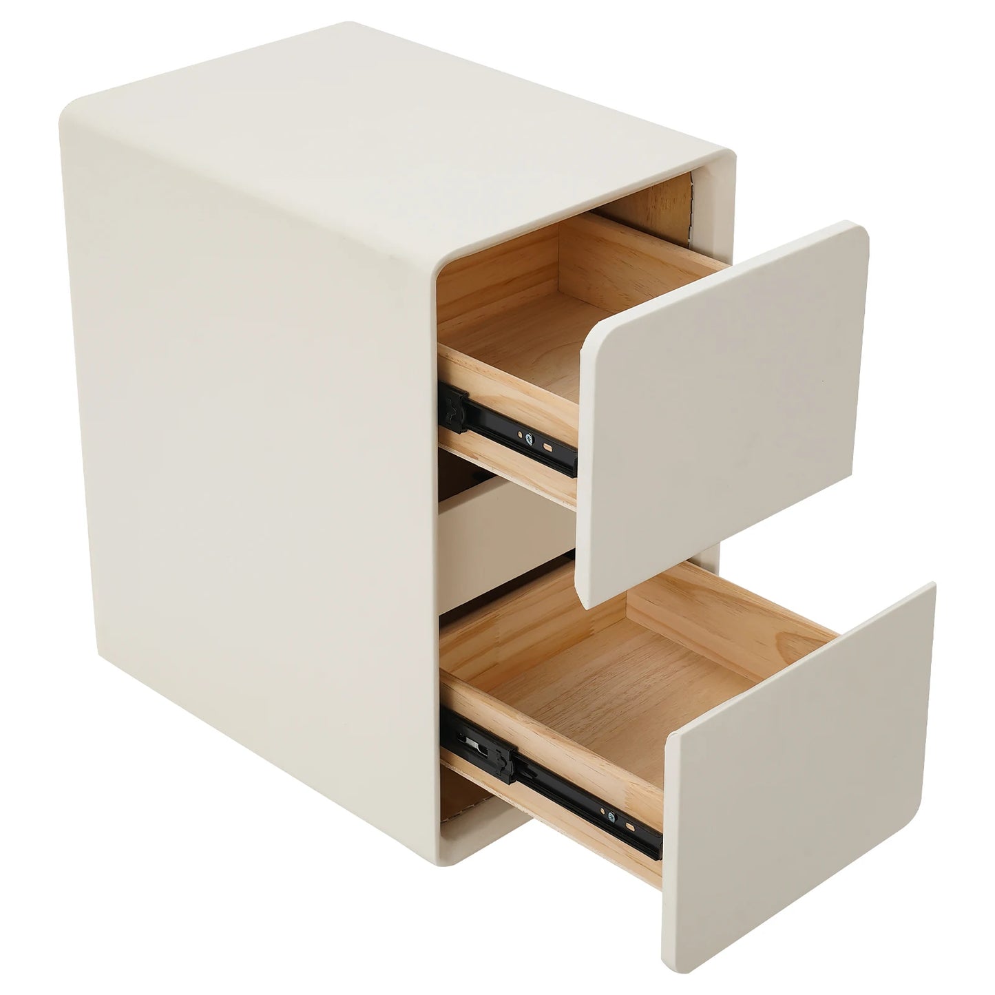 2 Drawers Narrow Nightstand Bedside Table with Modern Couch Sofa Side Table Storage Cabinet for Bedroom Living Room Home Decor
