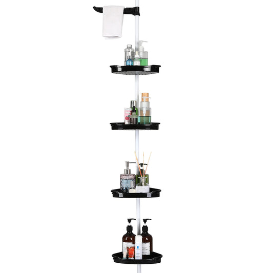 Four Tier Telescopic Corner Shower Storage Rack Organizer
