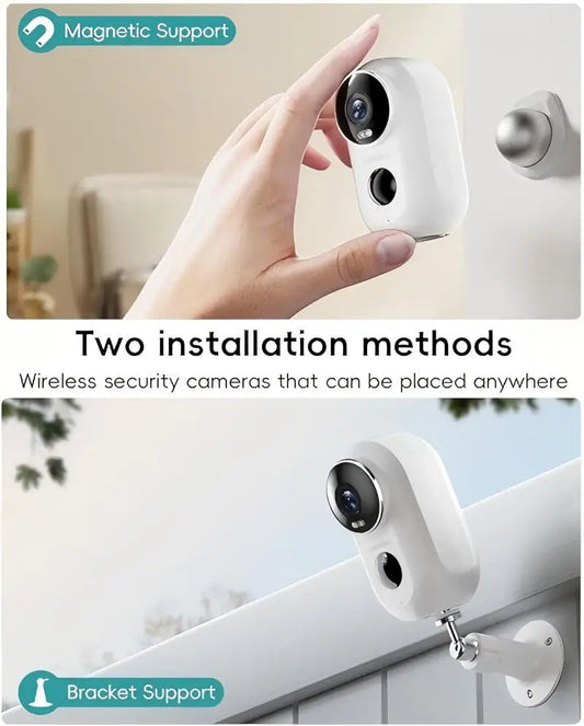 ZUMIMALL APP F5 Security Cameras Wireless Outdoor with Magnetic Mount