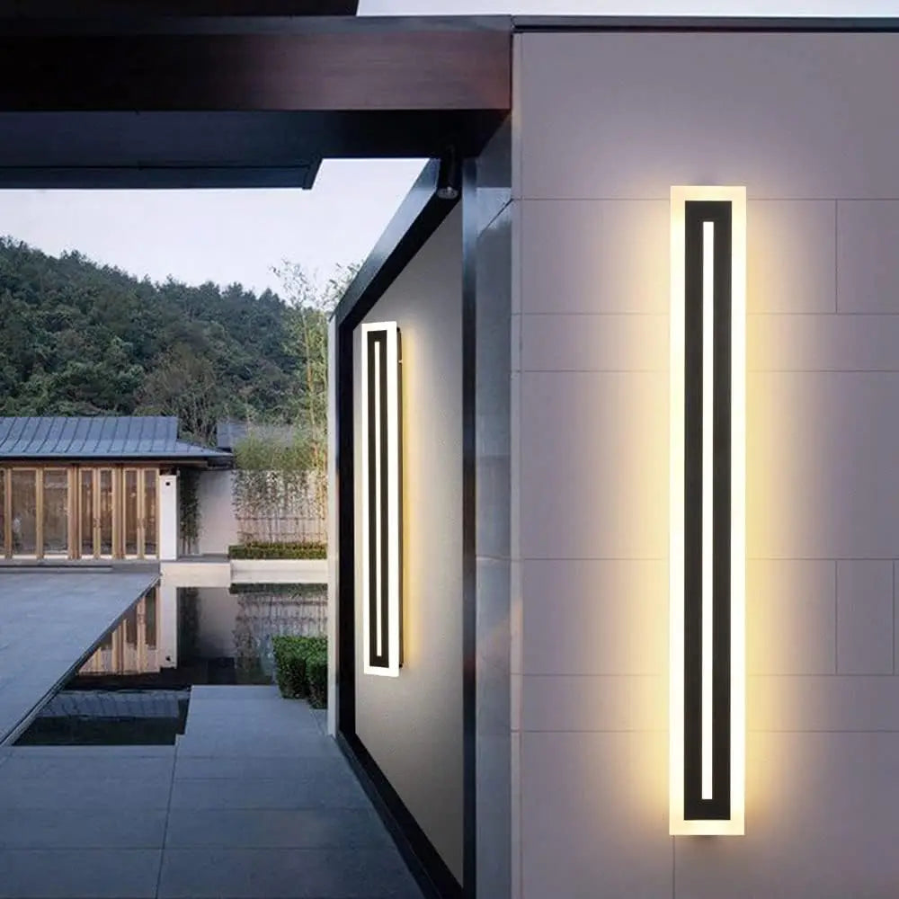 Outdoor Long Strip Modern LED Wall Lighting Fixture Lamps, Wall Sconce Fixture Wall lamp Elegant Frosted