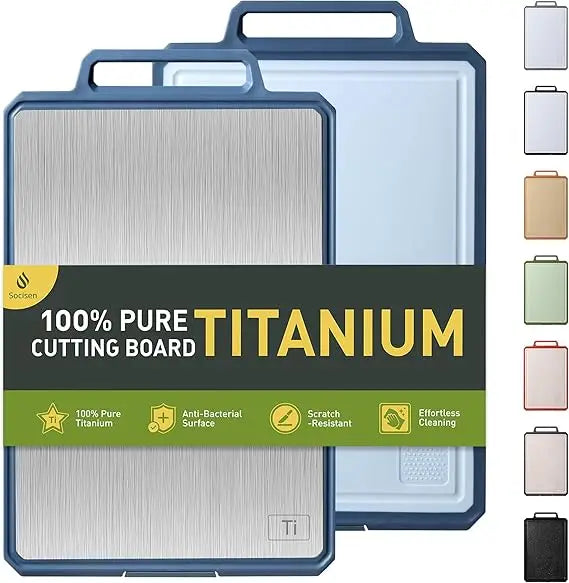 Titanium Cutting Boards for Kitchen Non Toxic Chopping Board with Handle
