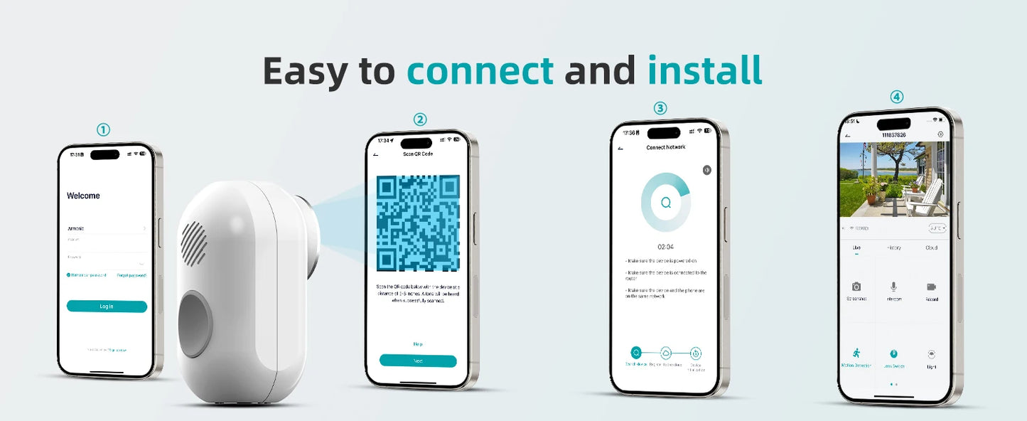 ZUMIMALL APP F5 Security Cameras Wireless Outdoor with Magnetic Mount