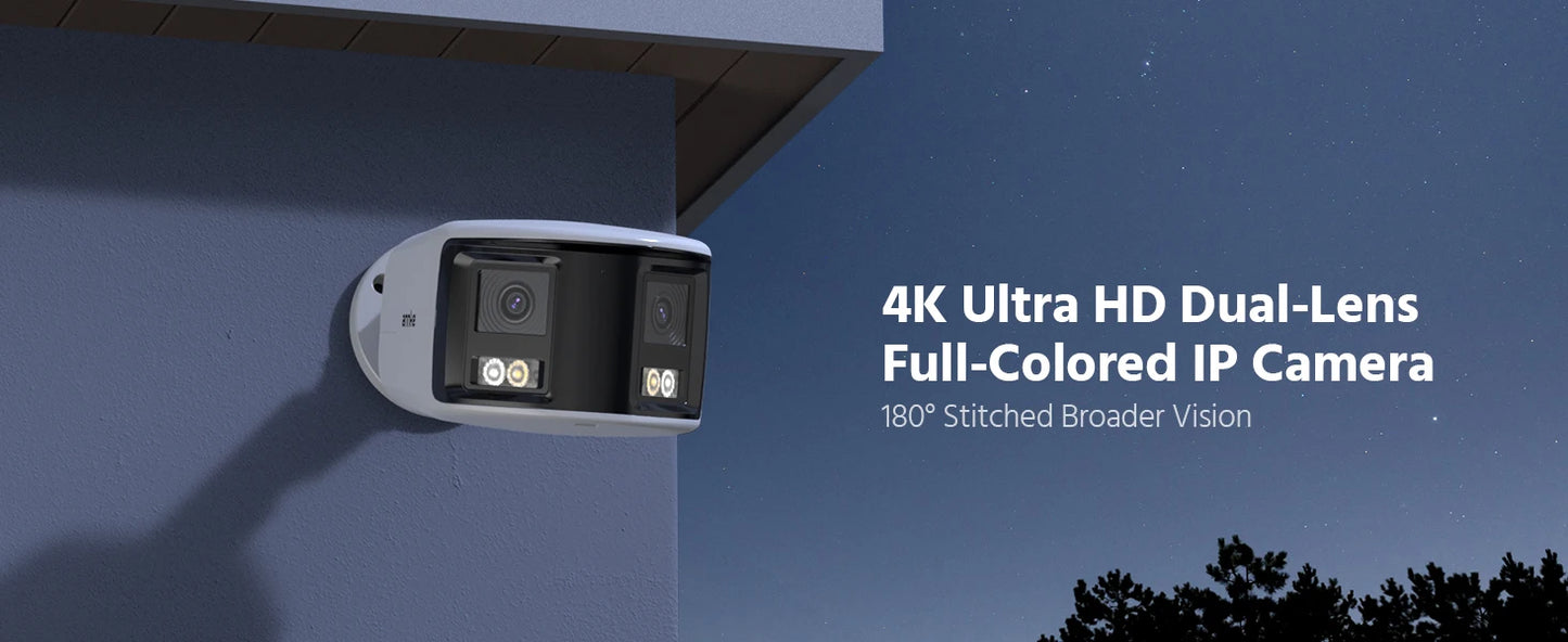 ANNKE 8MP Panoramic Outdoor PoE Camera 180 Dual Lens