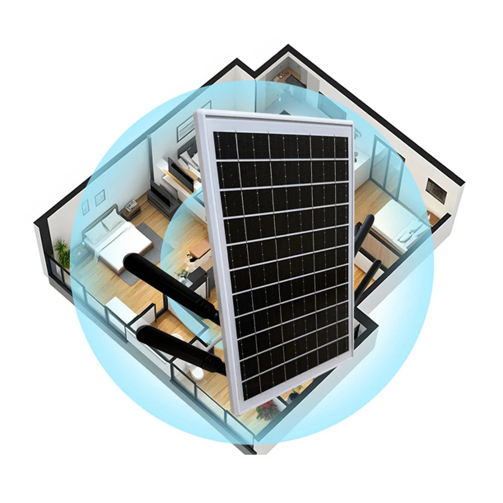 Solar Panel Powered Outdoor Wireless Router 15W 25600mAh 4G LTE Modem Router with SIM Card Slot for Outdoor Security Camera Etc