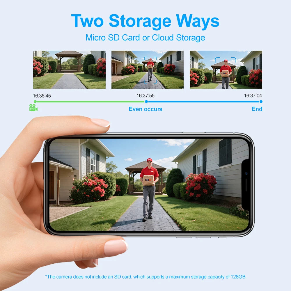 Xiaovv camera 8MP 4K wifi camera dual lens wireless outdoor monitoring AI human detection security IP automatic tracking camera