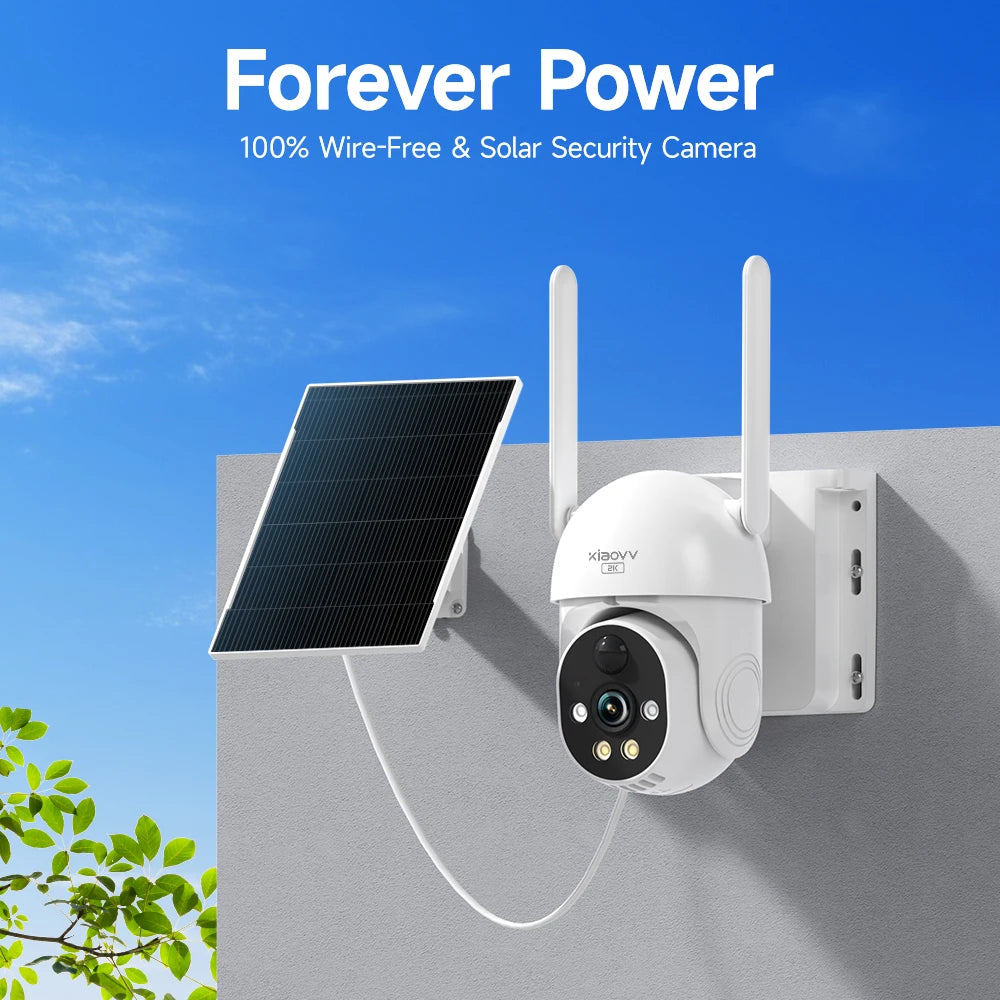 Xiaovv camera 8MP 4K wifi camera dual lens wireless outdoor monitoring AI human detection security IP automatic tracking camera