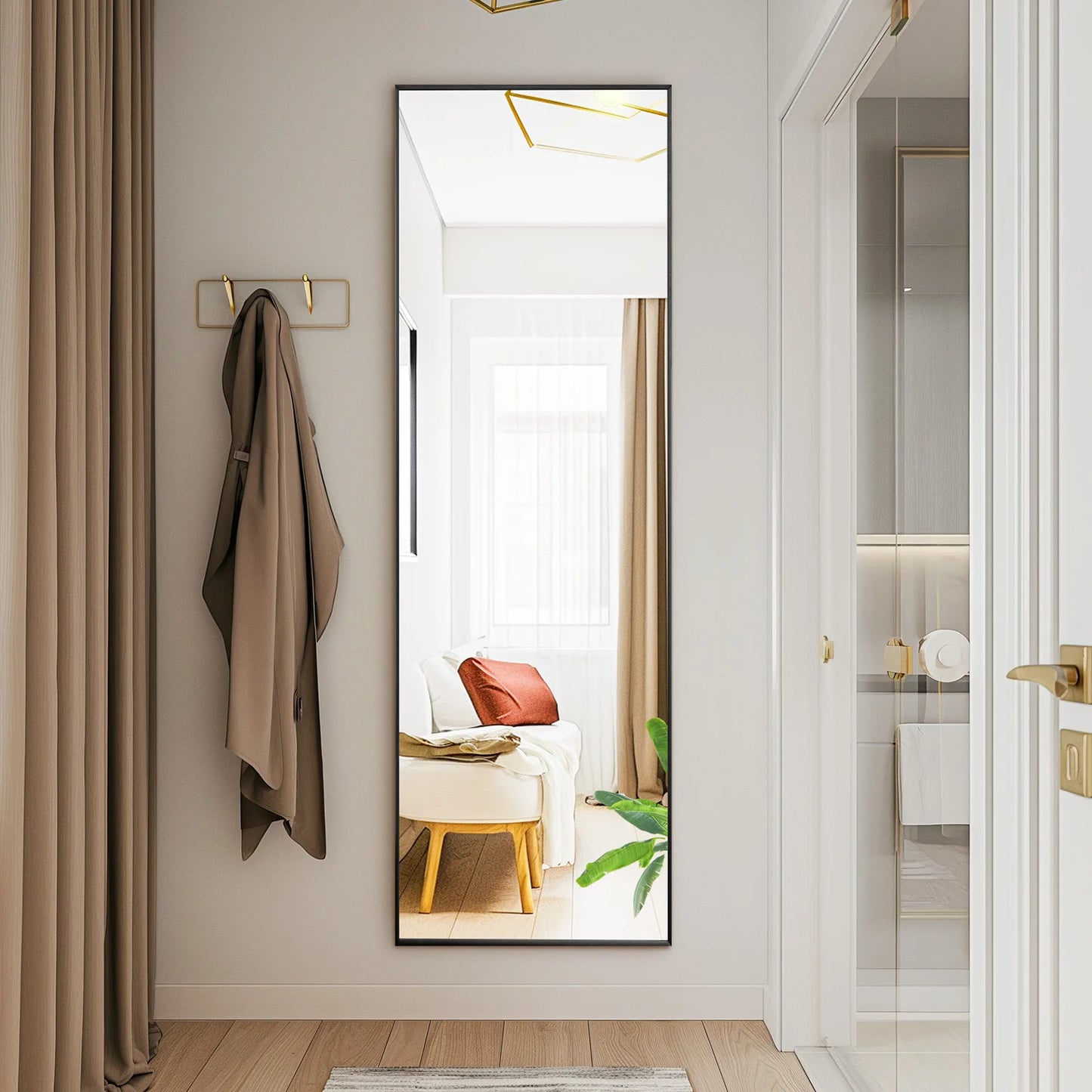 JHK 64"x21" Full Body Wall Mirror Standing Hanging or Leaning Wall-Mounted Mirrors