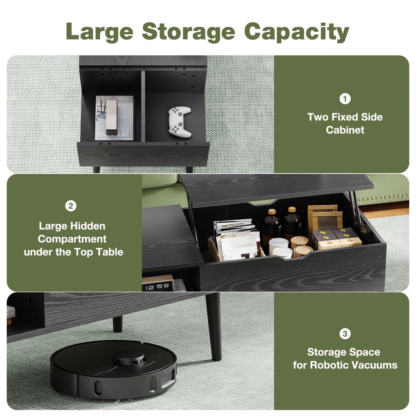 JHK Lift Top Coffee Tables For Living Room