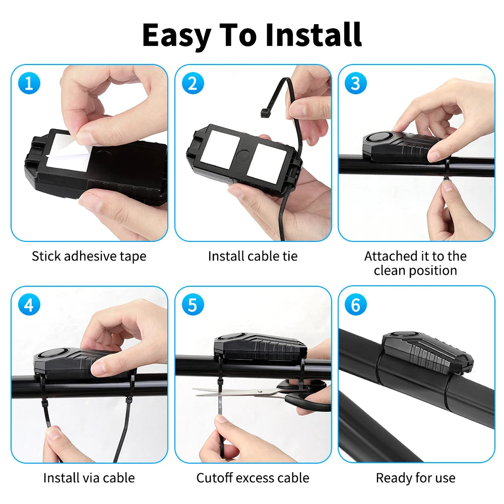 Elecpow Bike Anti Theft Alarm With Remote Rechargeable Waterproof Scooter Motorcycle Bicycle Security Protection Alarm System
