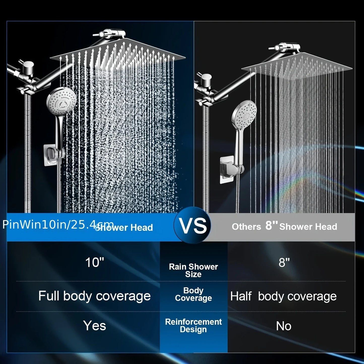 12 Inch Rain Shower Head And Handheld Water Saving System