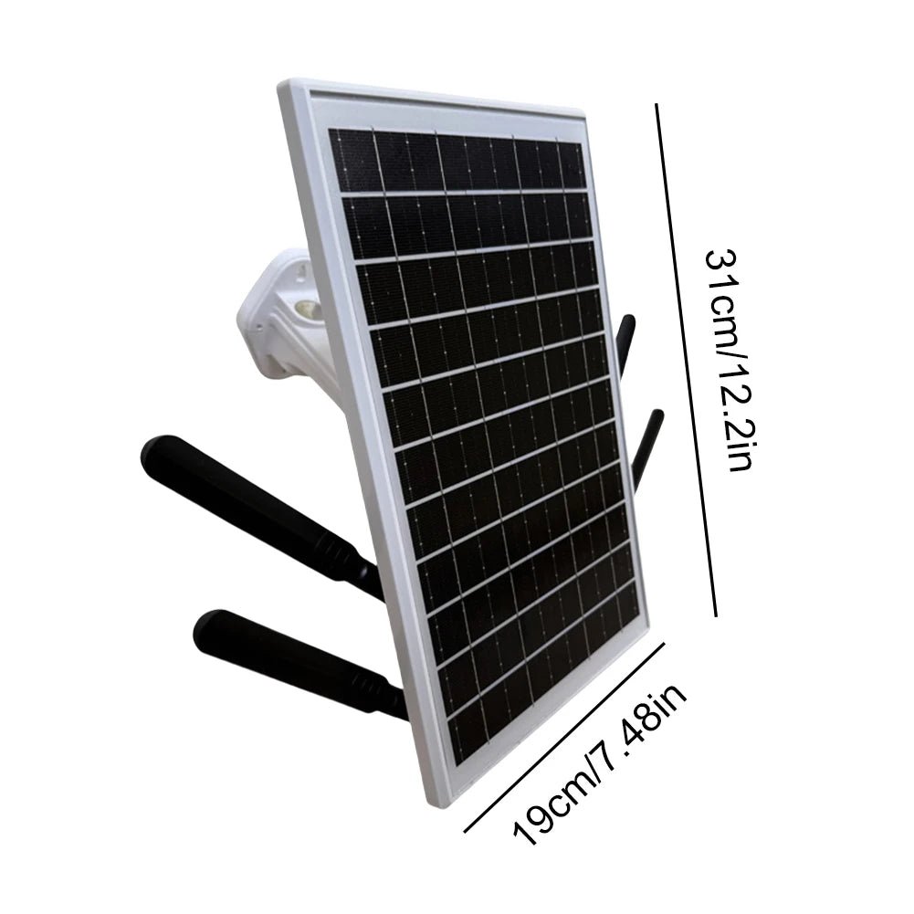Solar Panel Powered Outdoor Wireless Router 15W 25600mAh 4G LTE Modem Router with SIM Card Slot for Outdoor Security Camera Etc