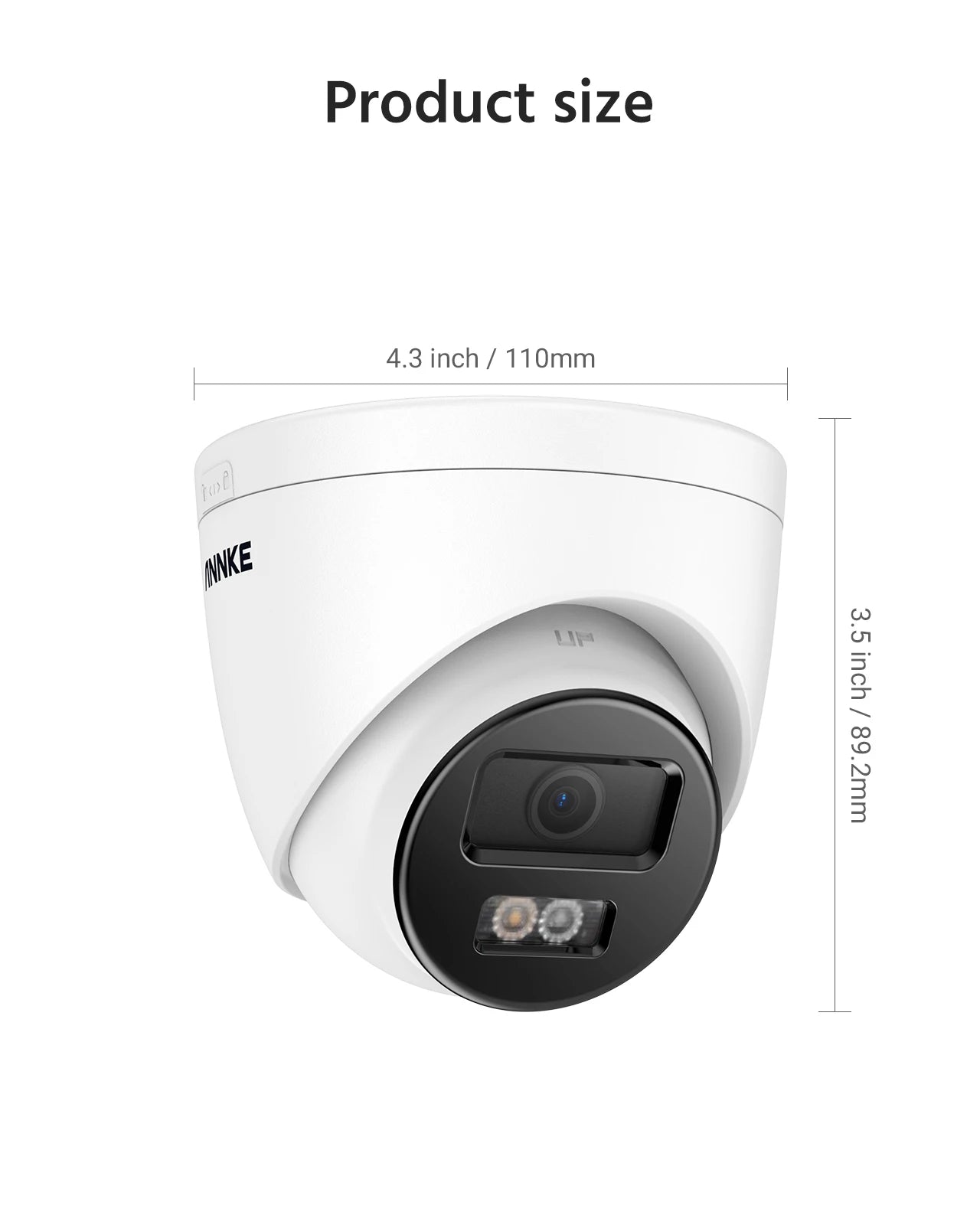 ANNKE 12MP 3K PoE IP67 Security Camera With Dual Light