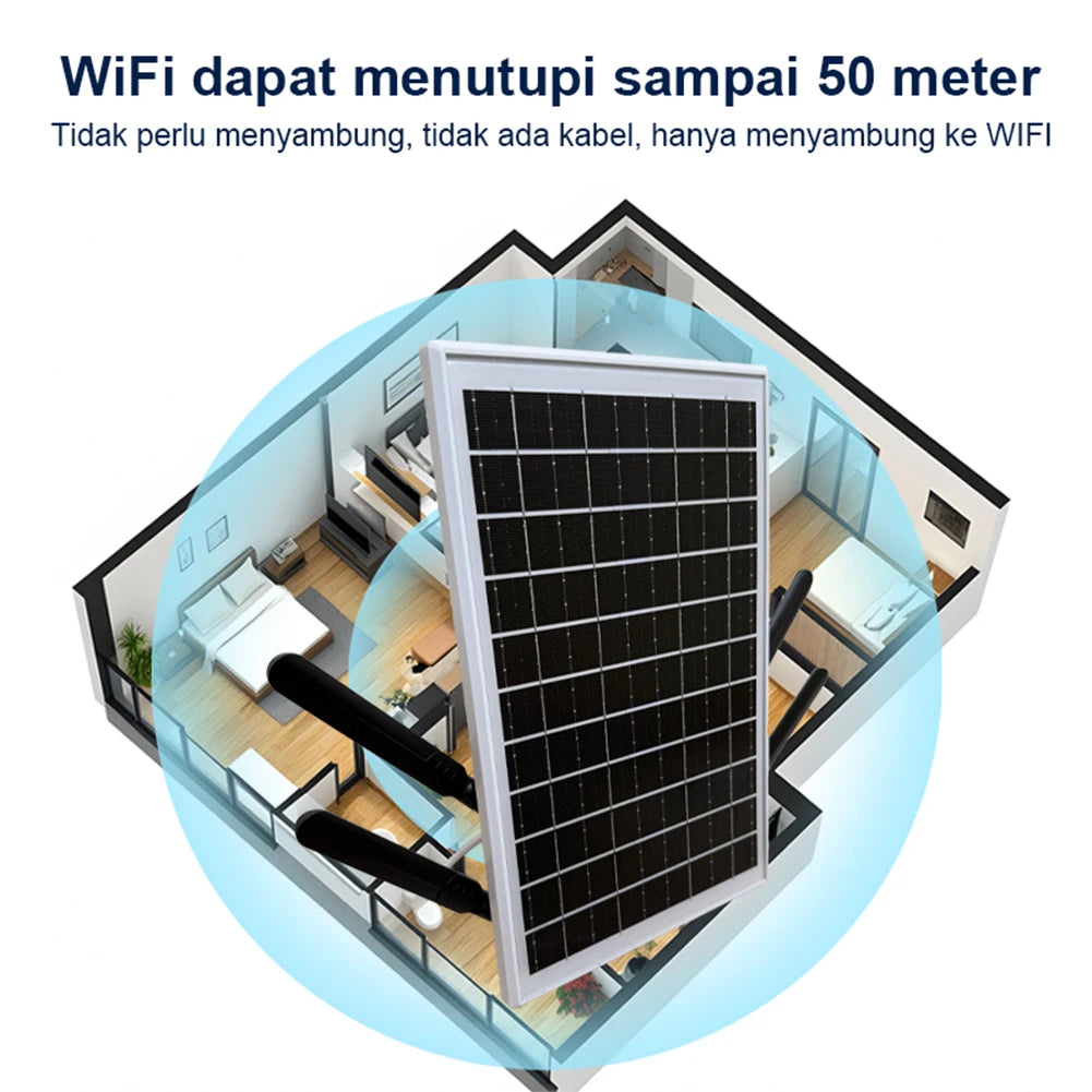 Solar Panel Powered Outdoor Wireless Router 15W 25600mAh 4G LTE Modem Router with SIM Card Slot for Outdoor Security Camera Etc