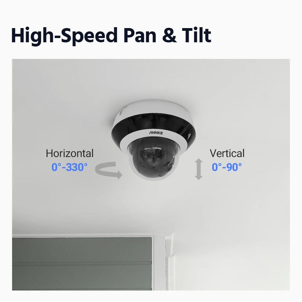 ANNKE 4MP PTZ IP Camera With 4X Optical Zoom AI Detection