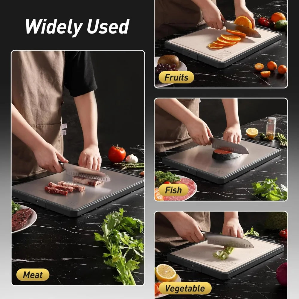 Titanium Cutting Boards for Kitchen Non Toxic Chopping Board with Handle
