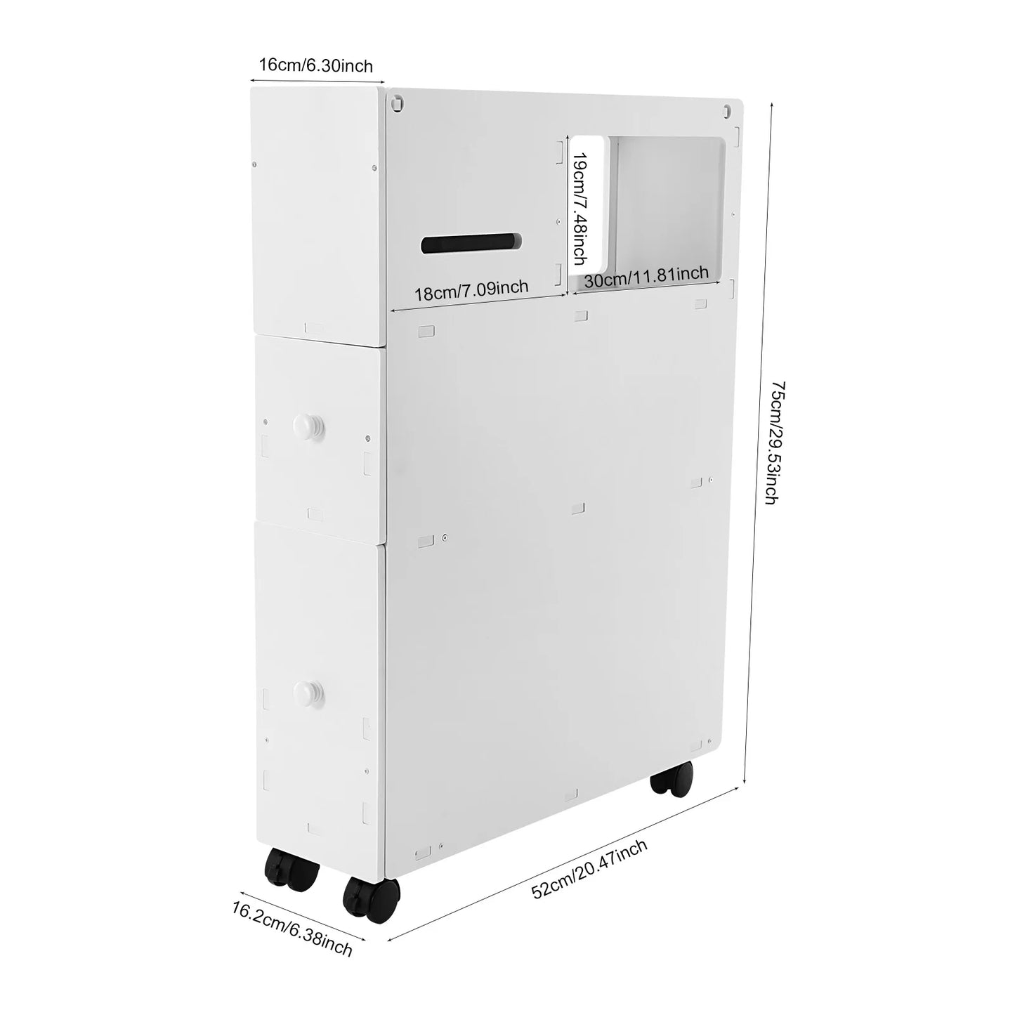 Bathroom Storage Cabinet, Narrow Floor Storage Cabinet, Storage Cabinet with Drawers