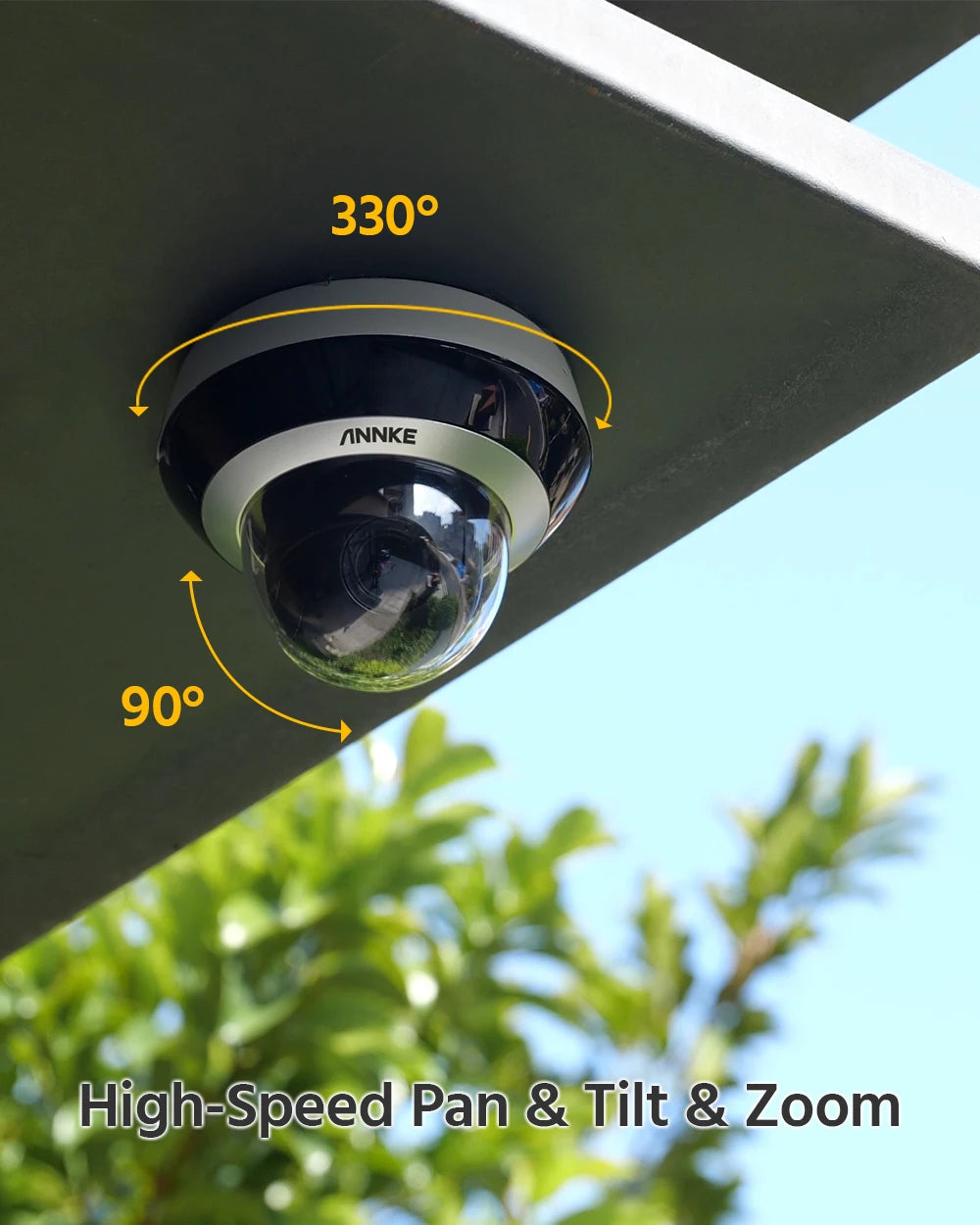 ANNKE 4MP PTZ IP Camera With 4X Optical Zoom AI Detection