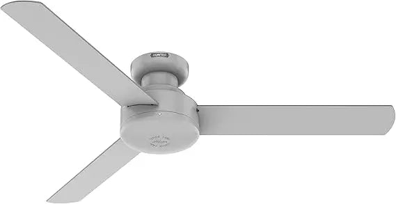 Matte Black 52-inch Casual Style Indoor Low Profile Ceiling Fan with Wall Control for Bedroom Living Spaces