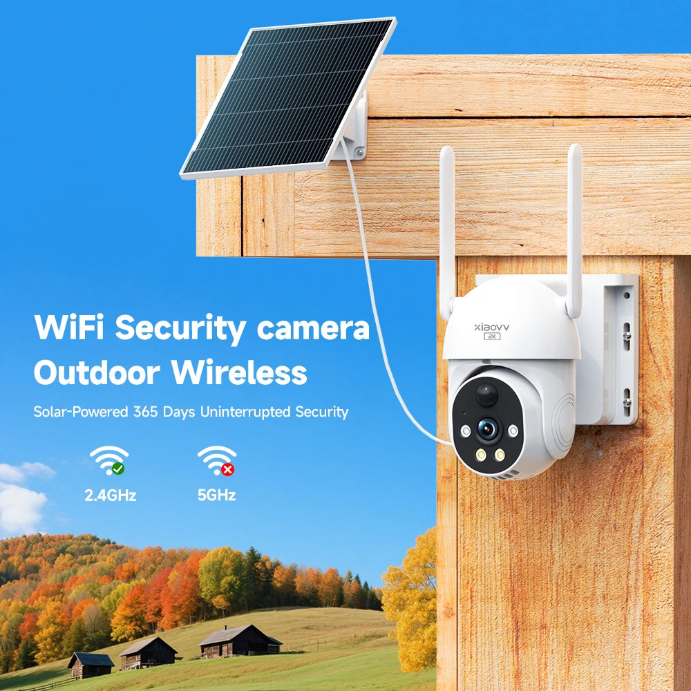 Xiaovv camera 8MP 4K wifi camera dual lens wireless outdoor monitoring AI human detection security IP automatic tracking camera