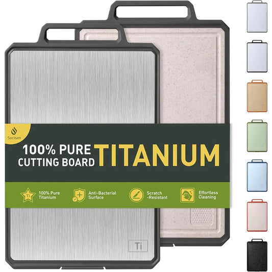 Titanium Cutting Boards for Kitchen Non Toxic Chopping Board with Handle