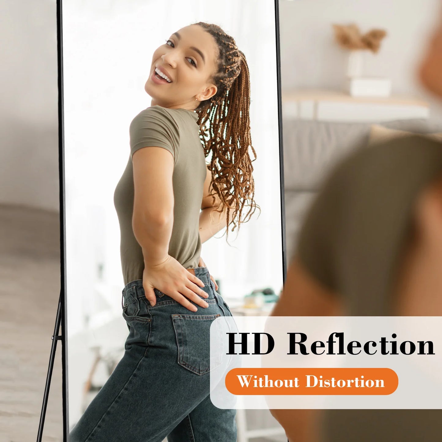JHK 64"x21" Full Body Wall Mirror Standing Hanging or Leaning Wall-Mounted Mirrors