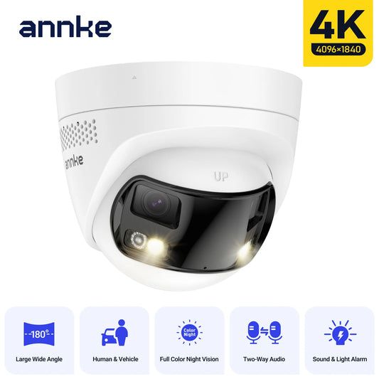 ANNKE 8MP Panoramic Outdoor PoE Camera 180 Dual Lens