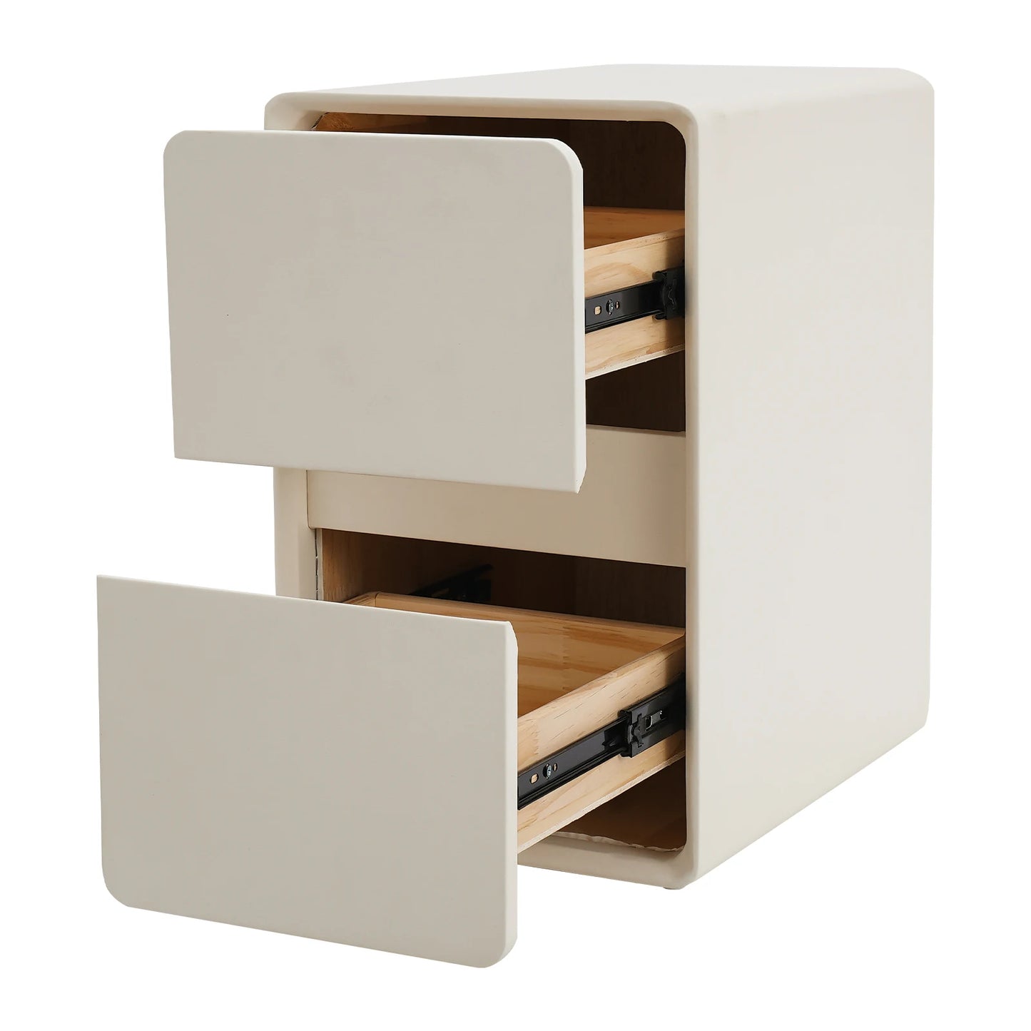 2 Drawers Narrow Nightstand Bedside Table with Modern Couch Sofa Side Table Storage Cabinet for Bedroom Living Room Home Decor
