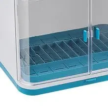2 Layer Dish Drying Rack With Cover Drip Tray For Kitchen