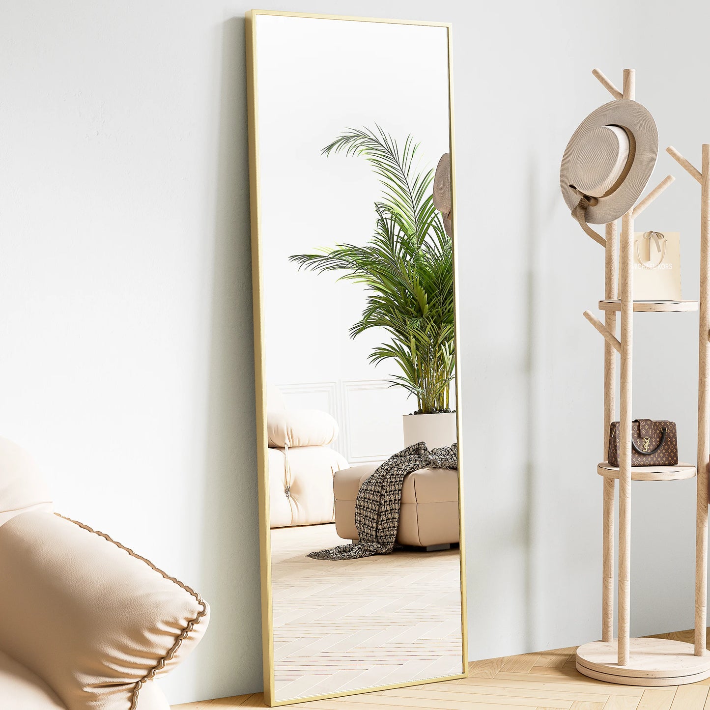 JHK 64"x21" Full Body Wall Mirror Standing Hanging or Leaning Wall-Mounted Mirrors