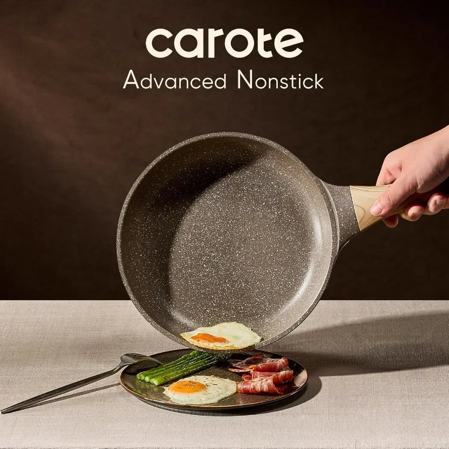 CAROTE 26PCS Pots and Pans Set Non Stick Cookware Set for Induction Cooking PFOA Free Nonstick Kitchen Cookware with Durable Co