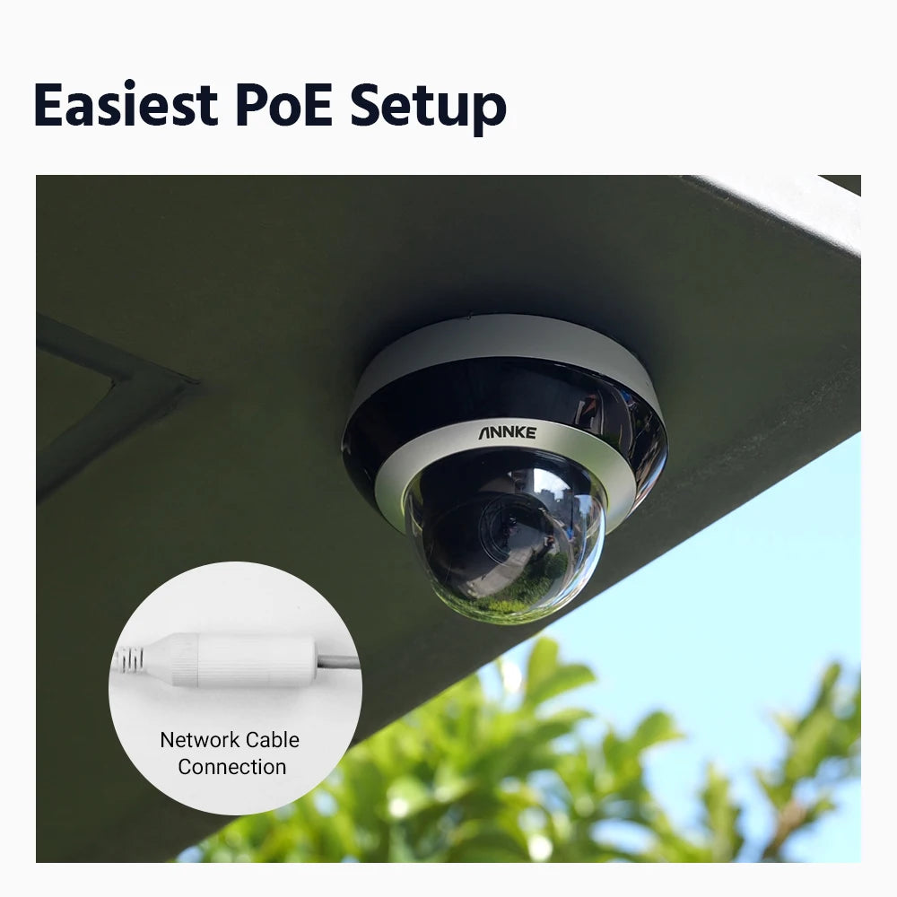 ANNKE 4MP PTZ IP Camera With 4X Optical Zoom AI Detection